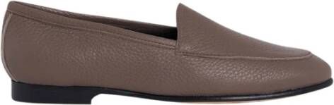 Kiton Grijze Hertenleren Loafers Purple Dames