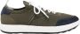 Kiton Groene leren sneakers met stoffen voering Green Heren - Thumbnail 1