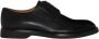 Kiton Handgeverfde Leren Derby Schoen Black Heren - Thumbnail 1