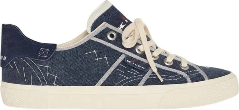 Kiton Kalfsleren Sneakers Schoenen 1 Blue Heren