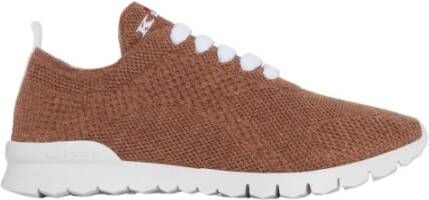 Kiton Kasjmier Gebreide Sneakers Beige Dames