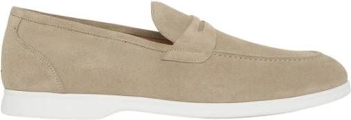 Kiton Klassieke kalfsleren penny loafers Beige Heren