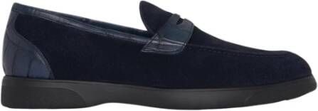 Kiton Krokodillenleren Loafer Blue Heren