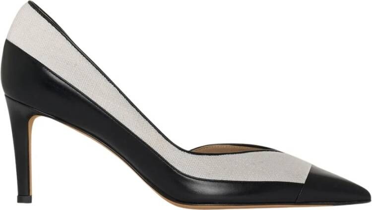 Kiton Leren pumps met inzetstukken White Dames