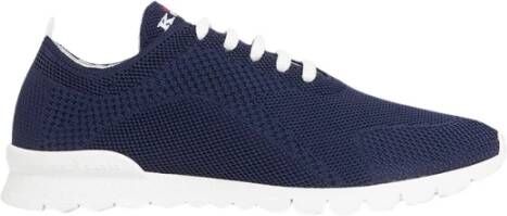 Kiton Marineblauwe Gebreide Sneakers Blue Heren