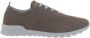 Kiton Mesh Lace-Up Sneakers met Handtekening Hiel Gray Heren - Thumbnail 1