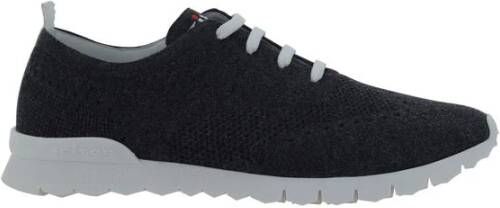 Kiton Mesh Sneakers met Brand Print Gray Heren