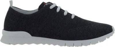 Kiton Mesh Veterschoenen met Puntige Neus Gray Heren