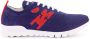 Kiton Monogram Gebreide Sneakers Rubberen Zool Italië Blue Heren - Thumbnail 1