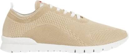 Kiton Strogele Gebreide Sneakers Beige Heren