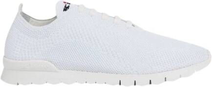 Kiton Witte Gebreide Sneakers White Heren