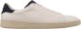 Kiton Witte Leren Lage Sneakers met Blauw Suède White Heren - Thumbnail 1