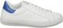 Kiton Witte leren sneakers met blauw detail White Heren - Thumbnail 1