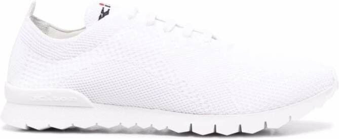 Kiton Witte Stretch Low-Top Sneakers White Heren