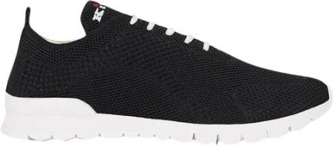 Kiton Zwarte hardloopsneakers met naadloos gebreid bovenwerk Black Dames