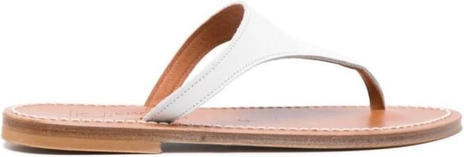 K.jacques Witte Leren Instap Sandalen White Dames