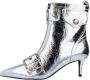 Kurt Geiger London Hackney Kitten Boot Enkellaarsjes Enkelboots met rits Dames Zilver - Thumbnail 2