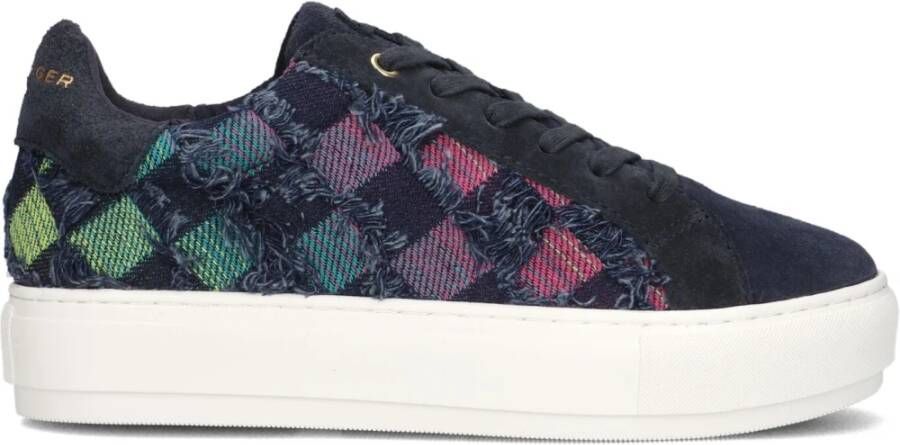 Kurt Geiger Blauwe Lage Plateau Sneakers Multicolor Dames