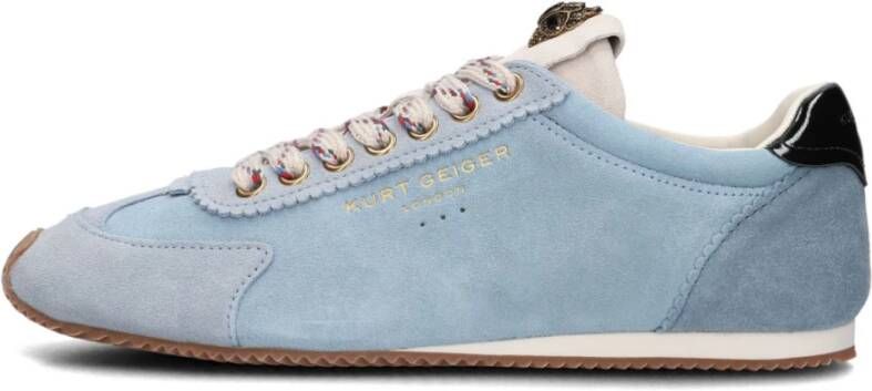 Kurt Geiger Blauwe Suède Kensington Runner Sneakers Blue Dames