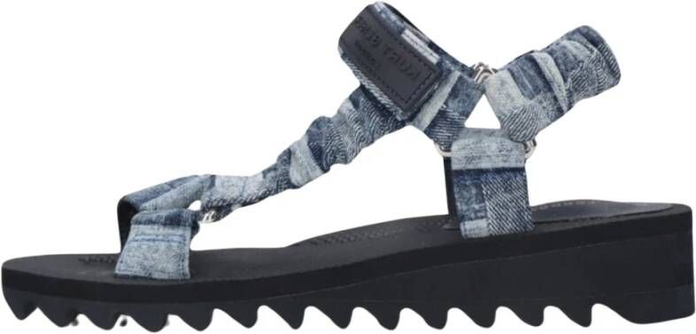 Kurt Geiger Denim Sandalen Orion Stijlvol Comfortabel Blue Dames