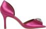 Kurt Geiger Fuchsia Leren Sandaal met Juweel Detail Pink Dames - Thumbnail 1