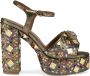 Kurt Geiger Gouden edelsteenplateausandalen Yellow Dames - Thumbnail 1