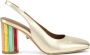 Kurt Geiger Gouden Perspex Slingback Hakken met Glitter Yellow Dames - Thumbnail 1