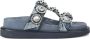 Kurt Geiger Kristal Denim Sandalen Gewatteerde Binnenzool Blue Dames - Thumbnail 1