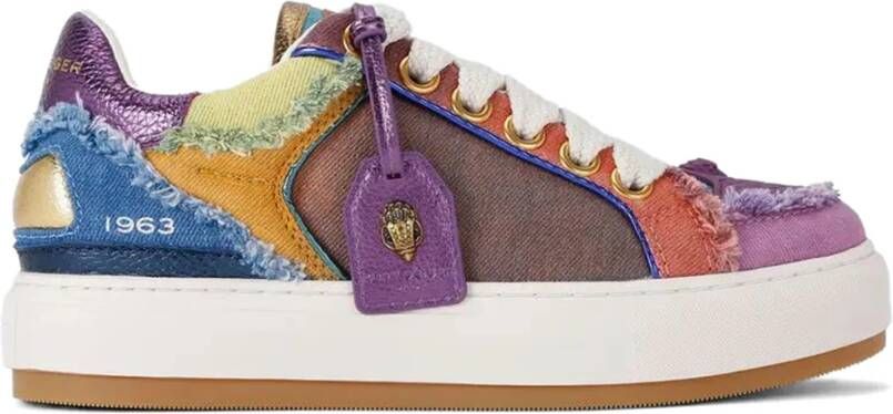 Kurt Geiger Multikleur Denim Sneakers met Metallic Details Multicolor Dames