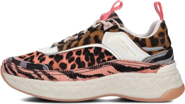 Kurt Geiger Oranje Suède Chunky Zool Sneakers Multicolor Dames