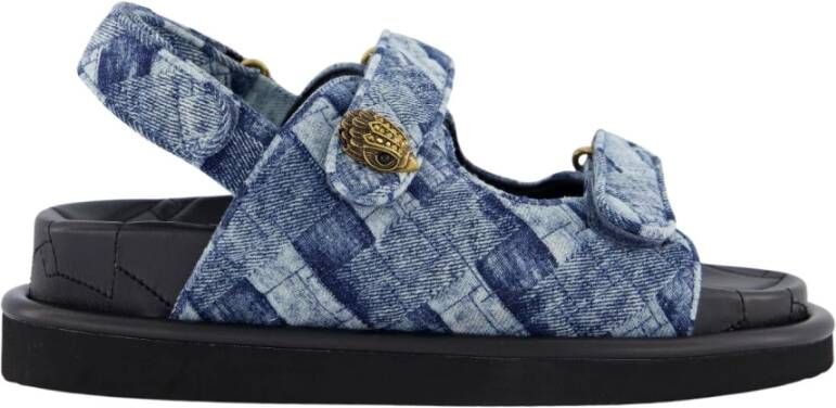 Kurt Geiger Orson sandaal van denim met quilt patroon