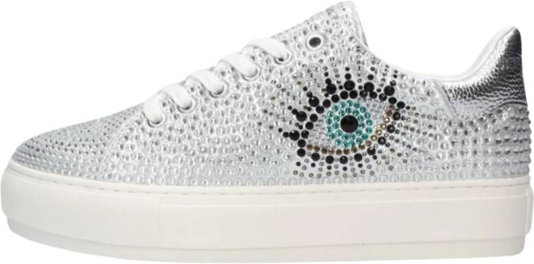 Kurt Geiger Regenboog Eye Lage Sneakers Gray Dames