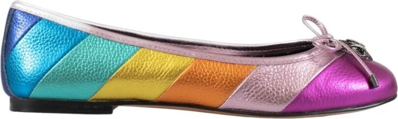 Kurt Geiger Regenboogleren Platte Ballerina Purple Dames