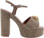 Kurt Geiger London Kensington Platform Sandalen Dames Beige - Thumbnail 2