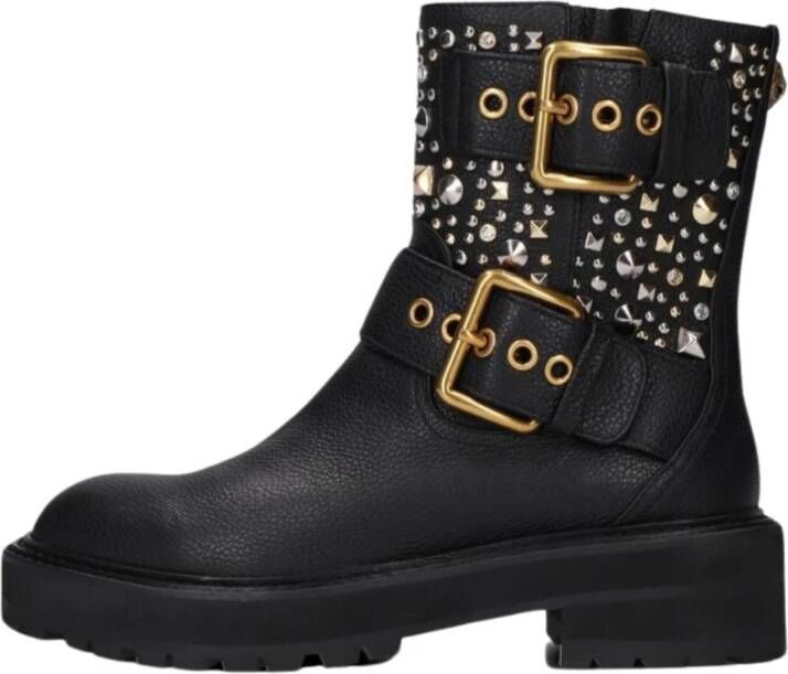 Kurt Geiger Stijlvolle Biker Boots met Studs Black Dames