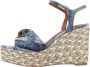 Kurt Geiger Dames Pumps Kensington Espadrille Denim Jeansblauw - Thumbnail 12