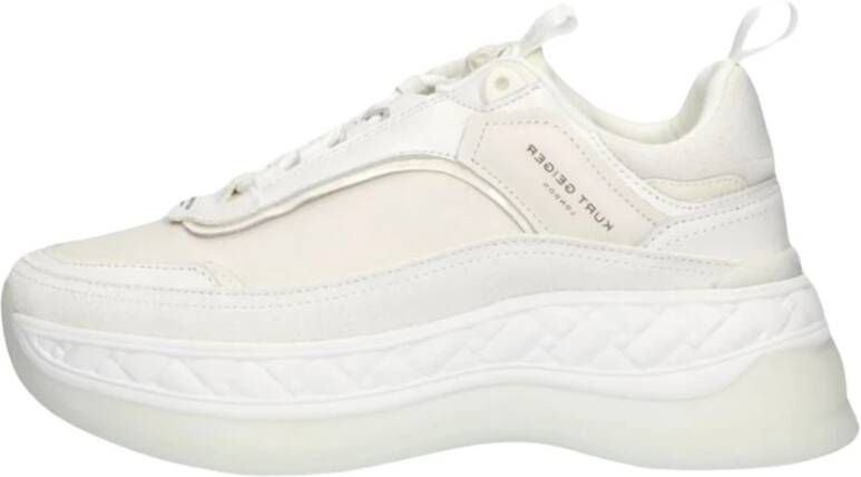 Kurt Geiger Witte Lage Top Kensington Pump Sneaker White Dames