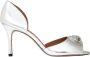 Kurt Geiger Zilveren Leren Juweel Stiletto Sandaal White Dames - Thumbnail 1