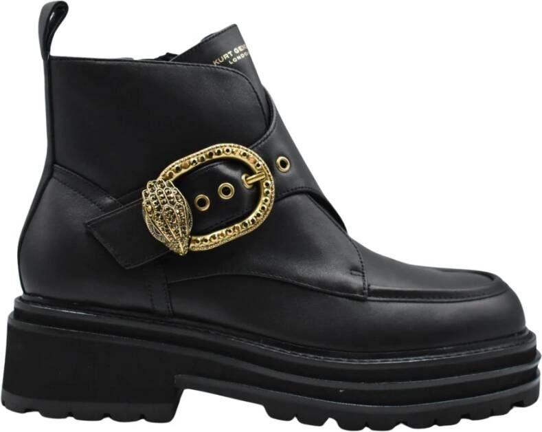 Kurt Geiger Zwarte Chunky Laars met Gespband Black Dames