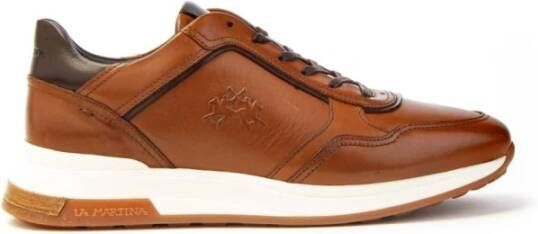 LA MARTINA Leren Sneakers met Veters voor Mannen Brown Heren