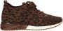 La strada Gebreide Luipaard Sportieve Sneakers Brown Dames - Thumbnail 3