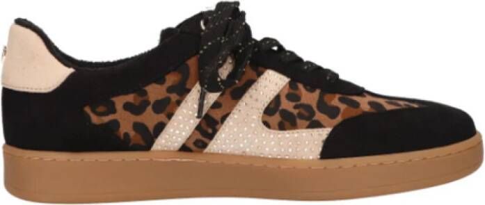 La strada Luipaard Sneaker met Gouden Details Brown Dames