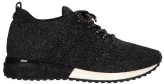 La strada Sportieve Gebreide Sneakers Black Dames