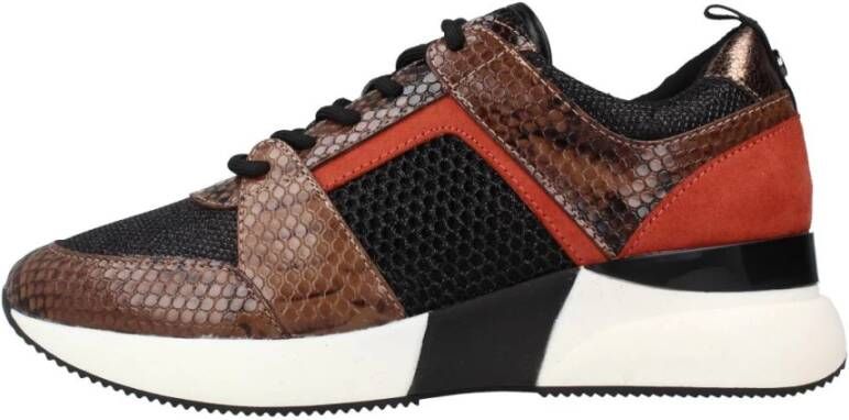 la strada Stijlvolle Vetersneakers Brown Dames