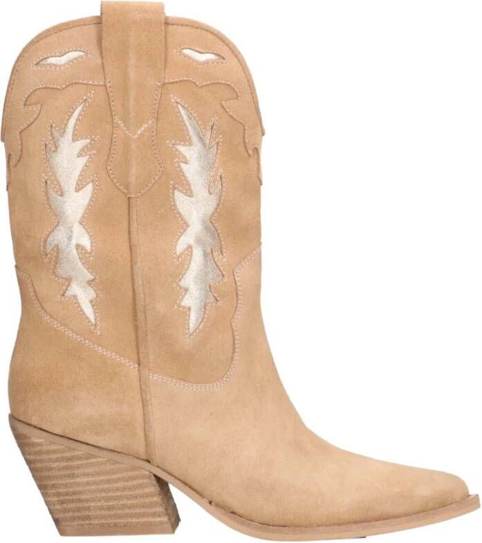 La strada Western Cappuccino Cowboy Laarzen Beige Dames