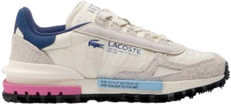 Lacoste Beige Sportieve Textiel Damessneakers Multicolor Dames