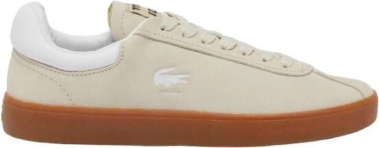 Lacoste Beige Sportieve Textiel Sneakers voor Vrouwen Beige Dames