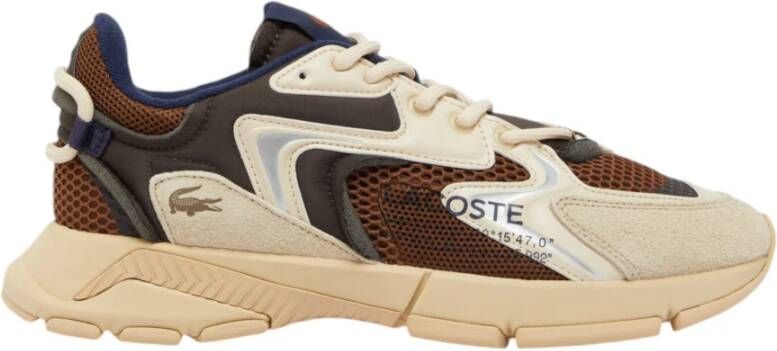 Lacoste Bruine Sneakers voor Mannen Multicolor Heren