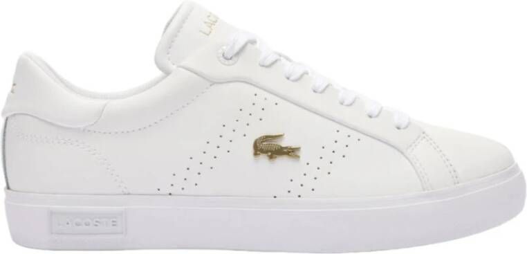 Lacoste Elegante Gouden Sneakers Powercourt 2.0 White Dames