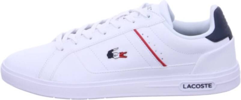 Lacoste Europa PRO Sneakers van leer en synthetisch materiaal met vetersluiting White Heren